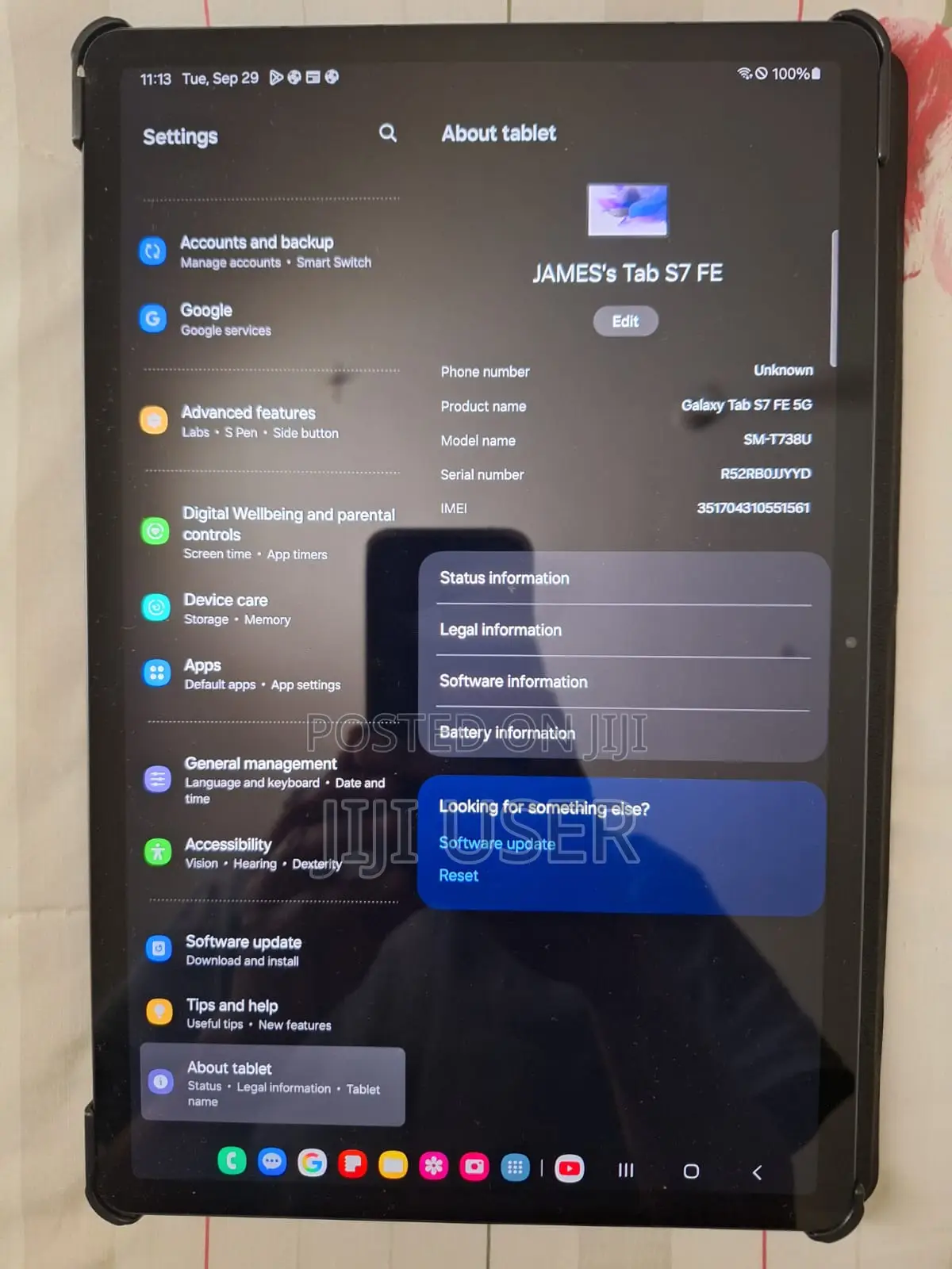Samsung Galaxy Tab S7 FE 64 GB Black