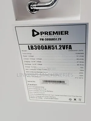 Premier 15kwh 48 Volts Lithium Battery 300AH