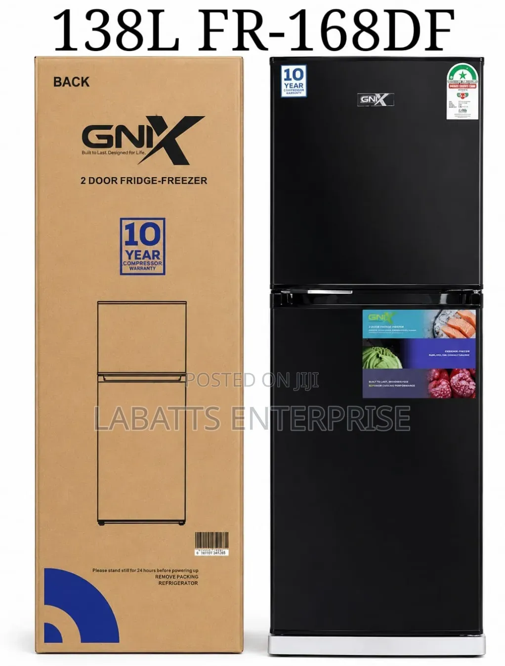 GNIX 138L FR-168DF Double Door Refrigerator – Spacious