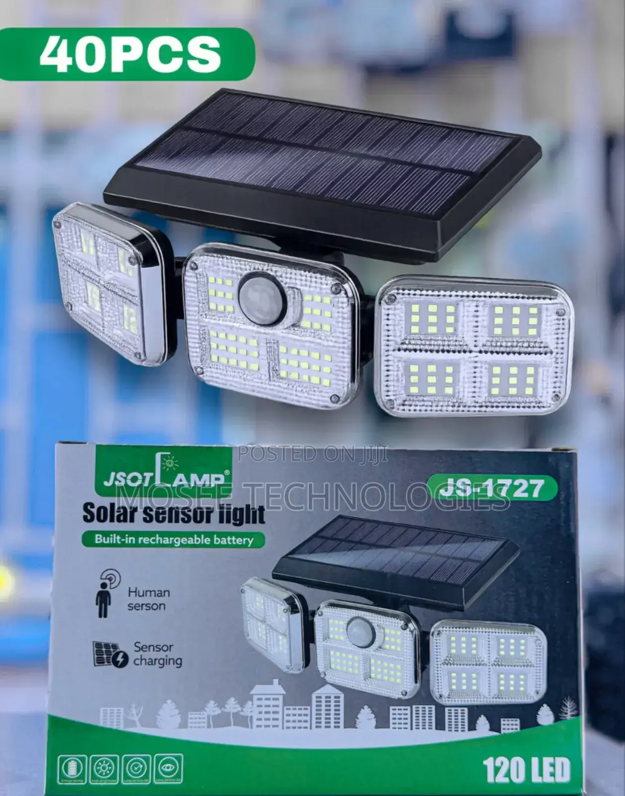 Solar Motion Sensor Outdoor Security Light