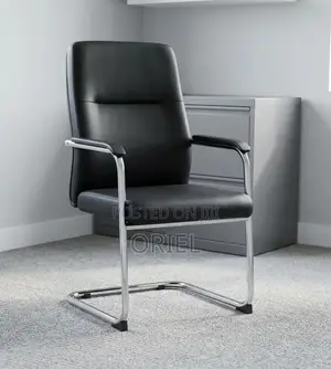 Office Chair : Ergonomic Leather Office Visitor Waiting Guest Chair