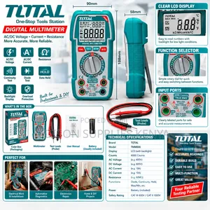 1000v Total Digital Multimeter 1000 Volts 6000 Counts Heavy Duty
