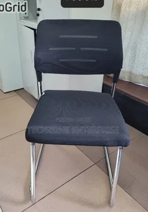 Executive Leather Office Waiting Chair, Black 