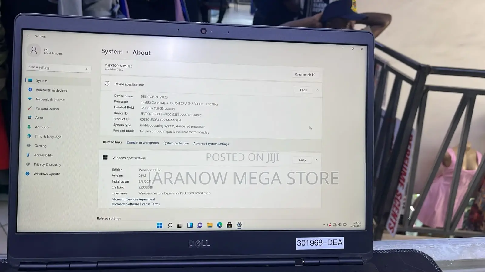 Laptop Dell Precision 7550 32GB Intel Core i7 SSD 256GB