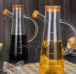 *Glass Oil Jar /Vinegar Jar With Bamboo Li
