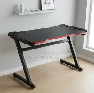 LED Lightened 140CM Black Gaming Desk