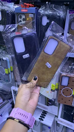 Faux-Leather Textured Protective Phone Cases for Samsung Galaxy A54