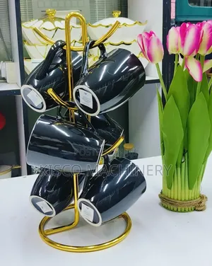Black Ceramic Mugs 350ml Capacity