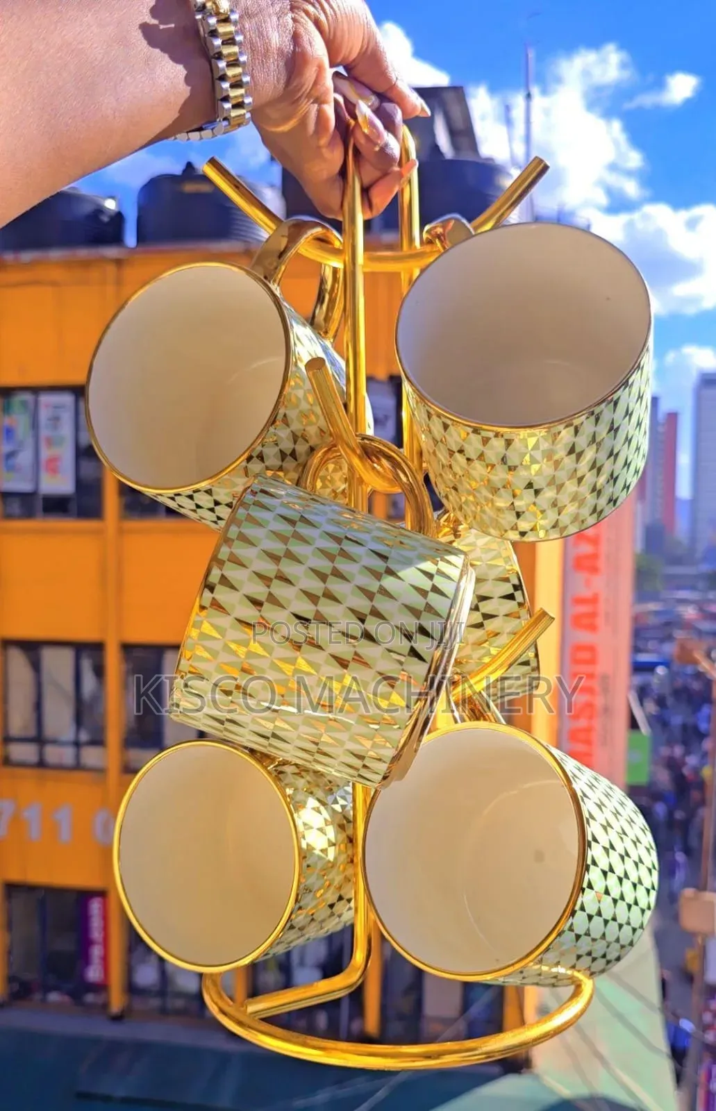 Classy Gold Print Ceramic Mugs