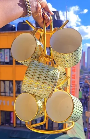 Classy Gold Print Ceramic Mugs