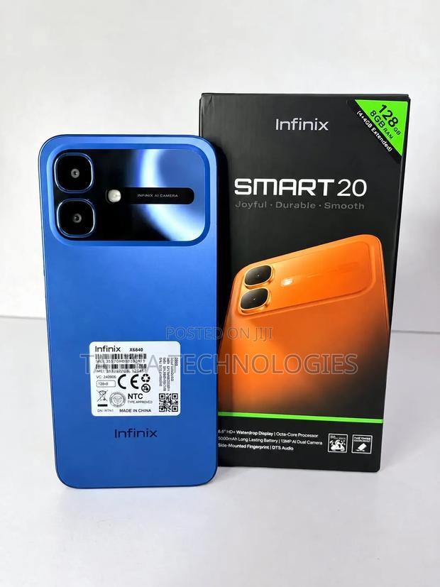 New Infinix Smart 20 128 GB Blue - thumbnail 2