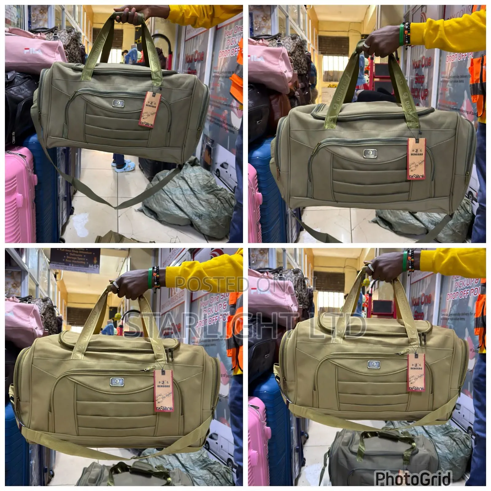 DENGGAO Unisex Canvas Travel Duffel Bag