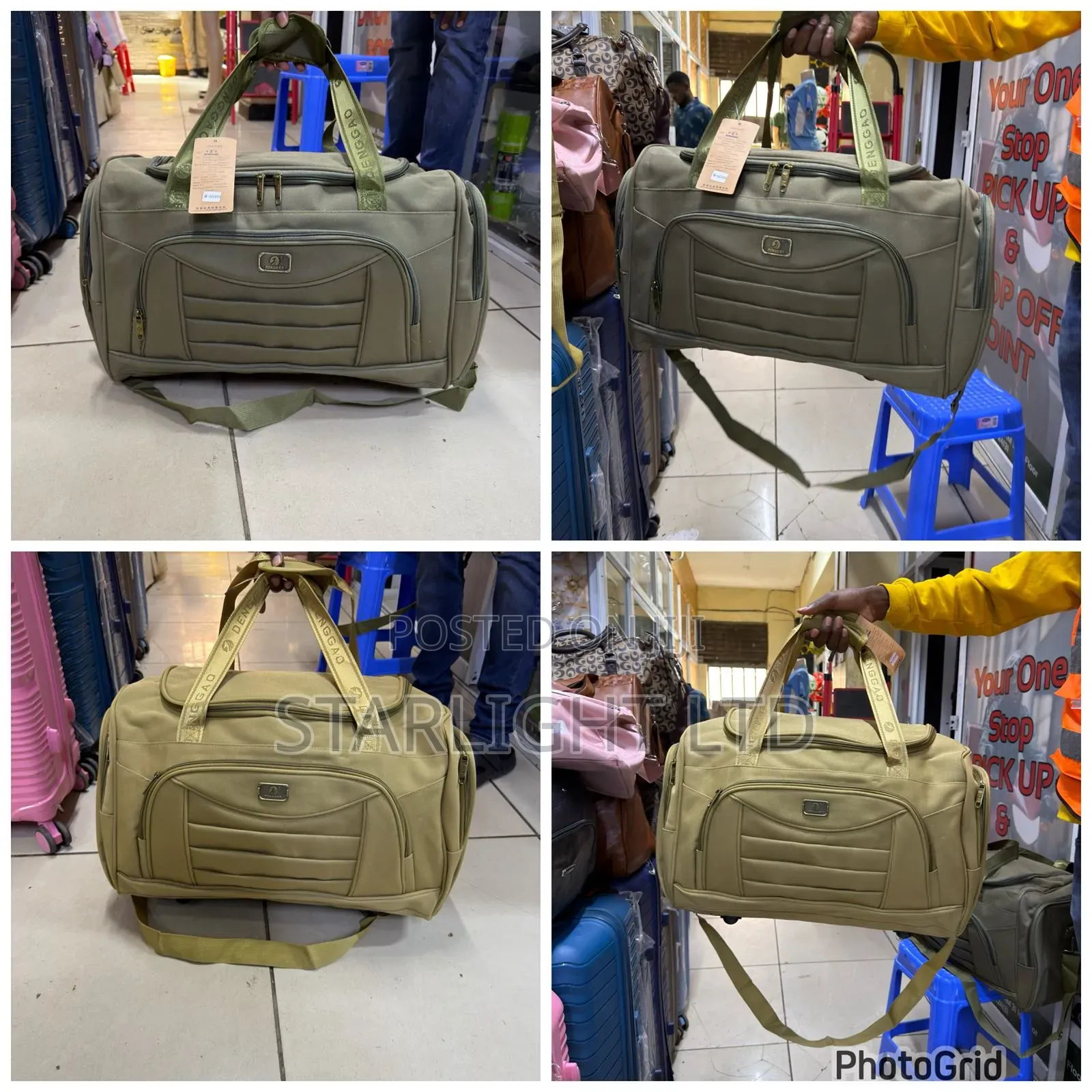 DENGGAO Large Canvas Multi-Pocket Travel Bag – Durable