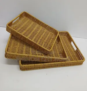 3 in 1 Handmade Rattan Decor Trays