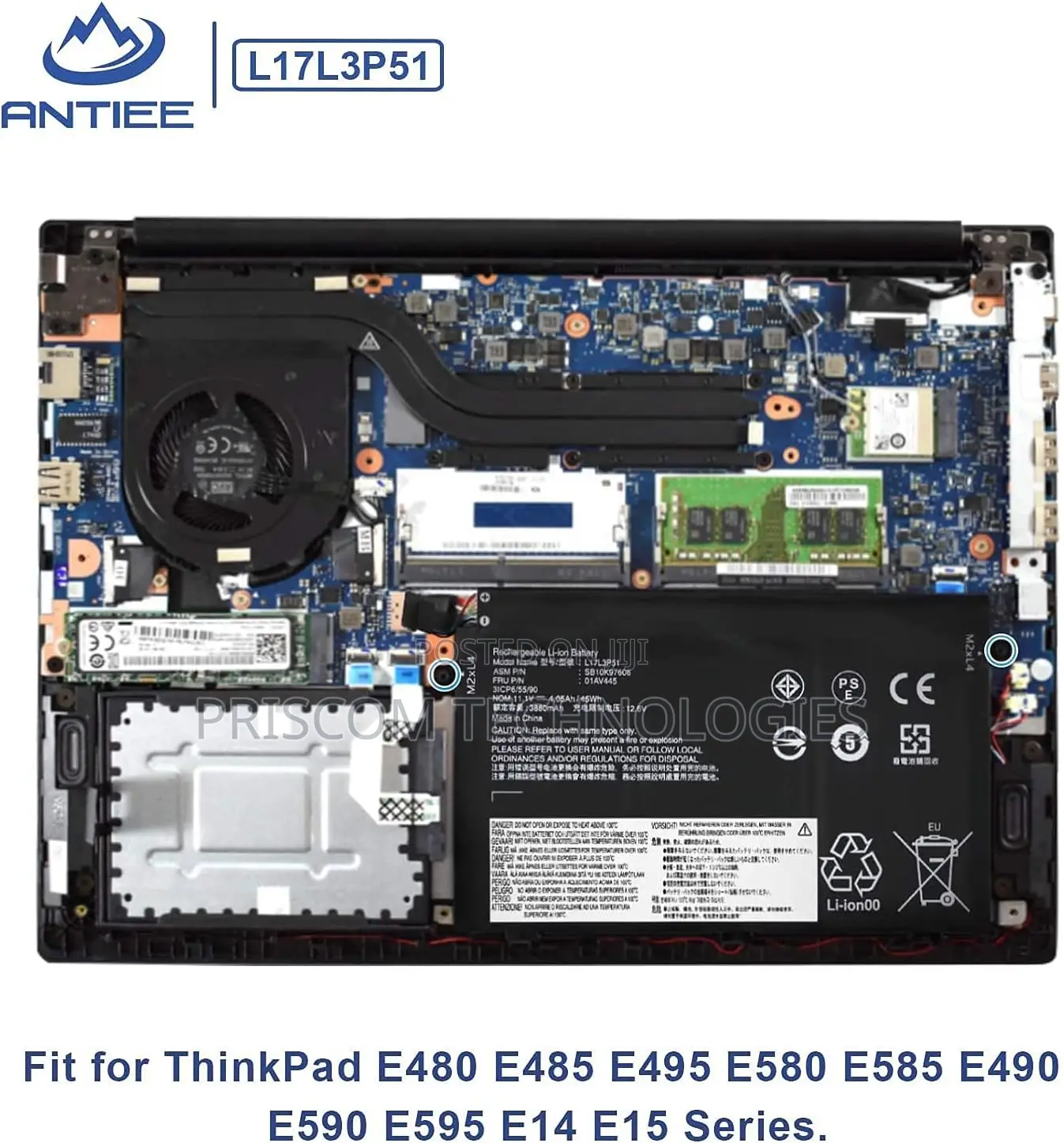 Lenovo Thinkpad E480 E490 E485 E495 E580 E585 E590 E14 E15 Battery