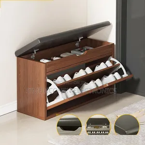 Entry Way Bucket Flip Shoe Rack Bench