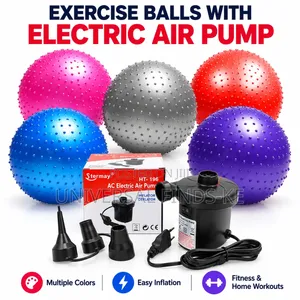 Spiked Yoga Ball With Free Electric Pump Massage Fitness Exercise Ball