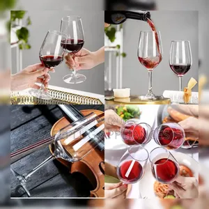 Elegant 435ml Wine Glasses – 6 Piece Long Glass Set
