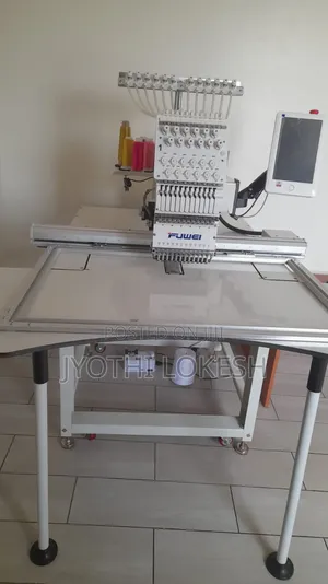 FUWEI 12-Needle Computerized Embroidery Machine – 800×500mm