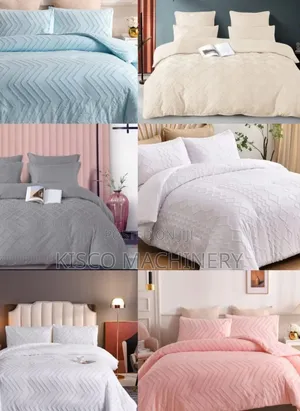 Luxury Tufted Wave Design Duvet Cover Set