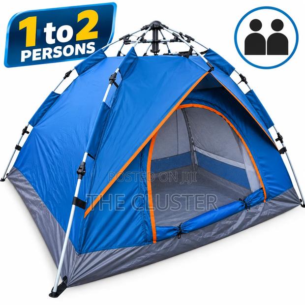 Blue Automatic One to Two Persons Foldable Tents - main view