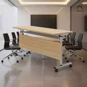 Brown Foldable Training Table