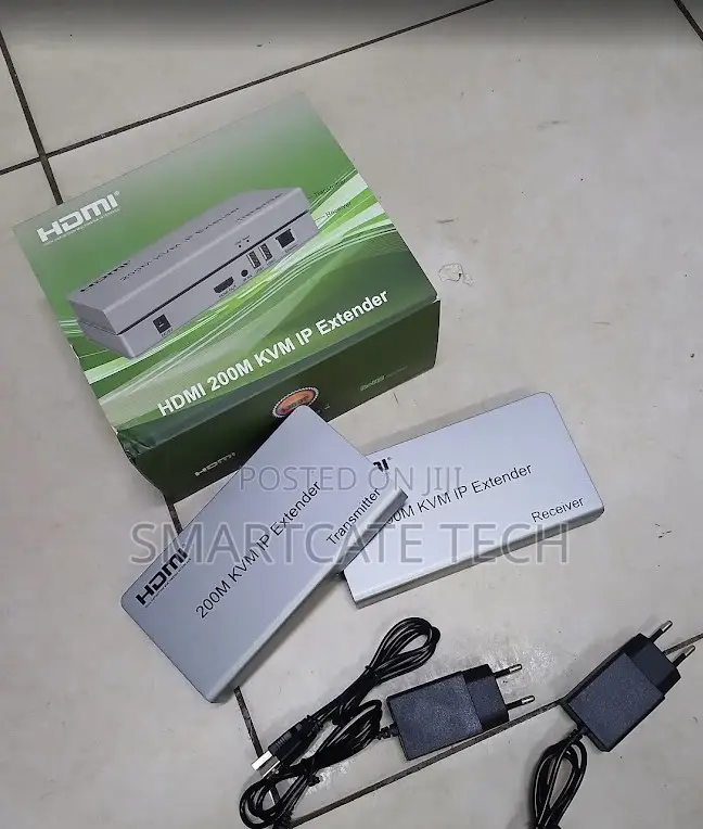 KVM Extender 200M Over CAT6 Ethernet Cable With USB Extension