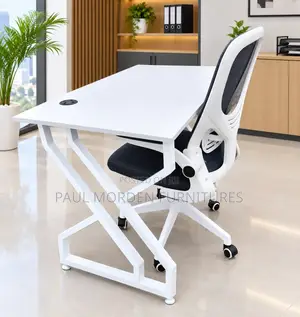 All White Working Office Set-Up