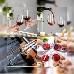 Long Wine Glasses 435ml – Set of 6 Elegant Glasses