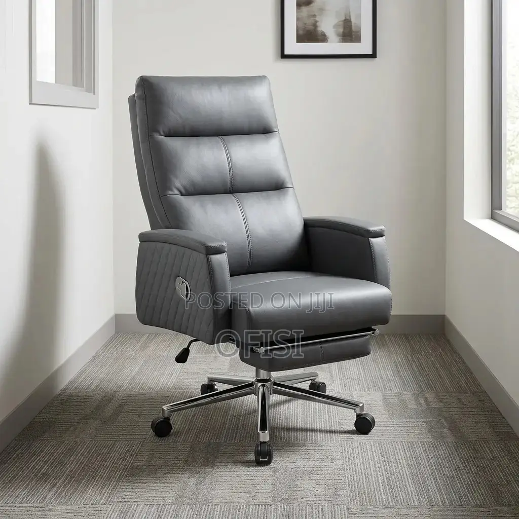 Office Chair; Executive Reclining Office Chair With Footrest