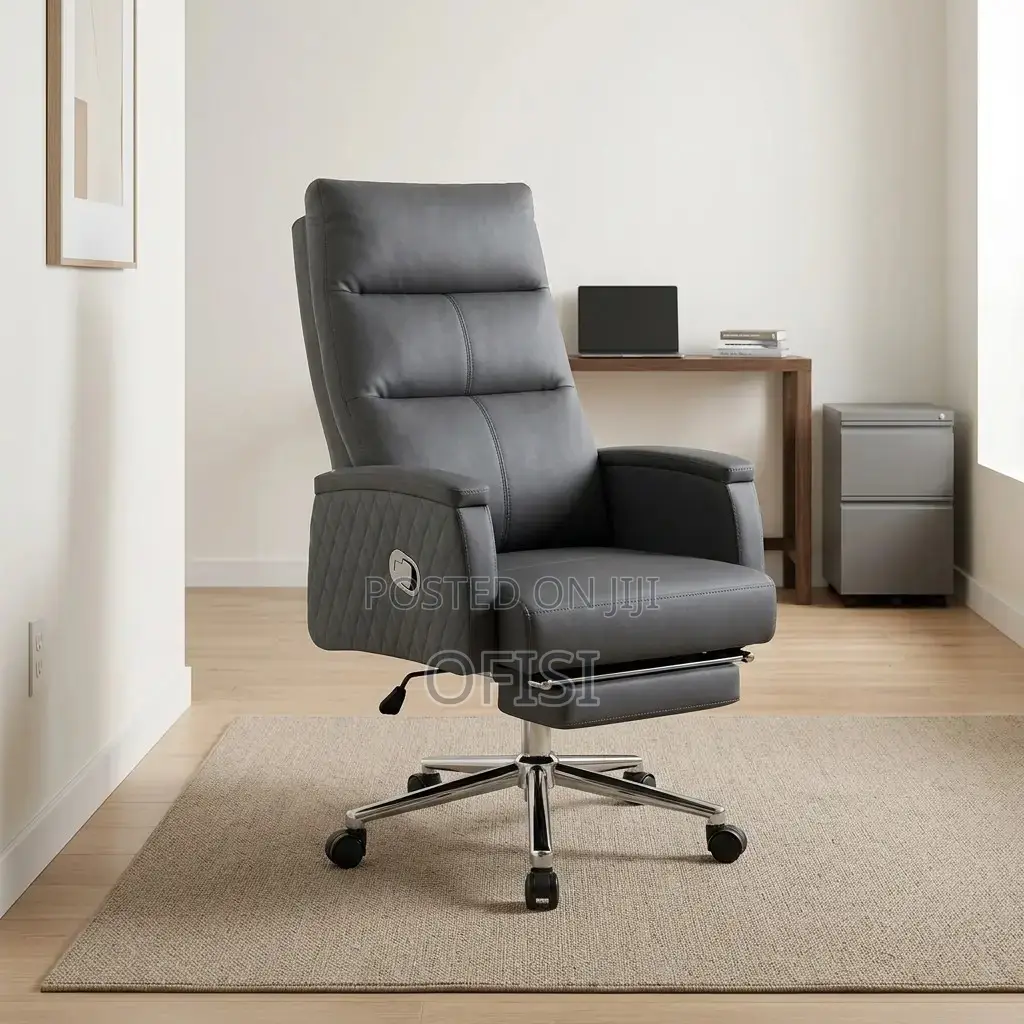 Office Chair; Executive Reclining Office Chair With Footrest