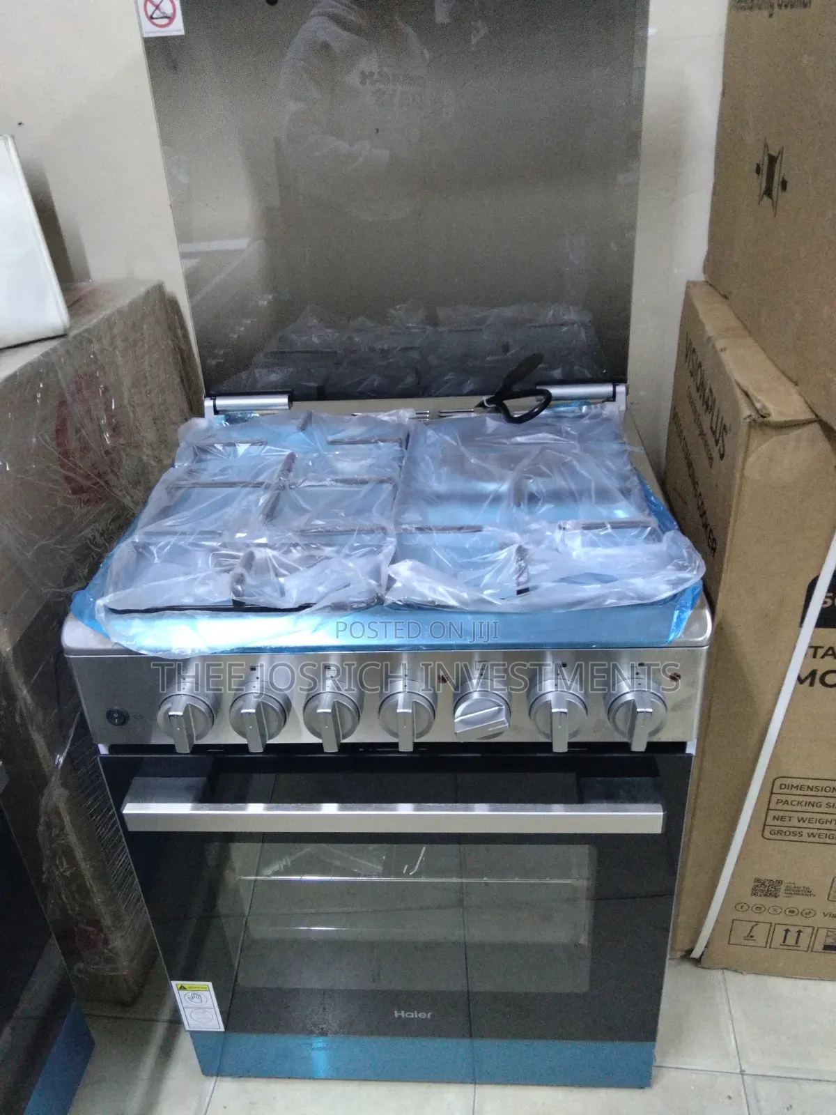 Haier 3+1 Standing Cooker With Gas Leak Detection Size 60 by 60