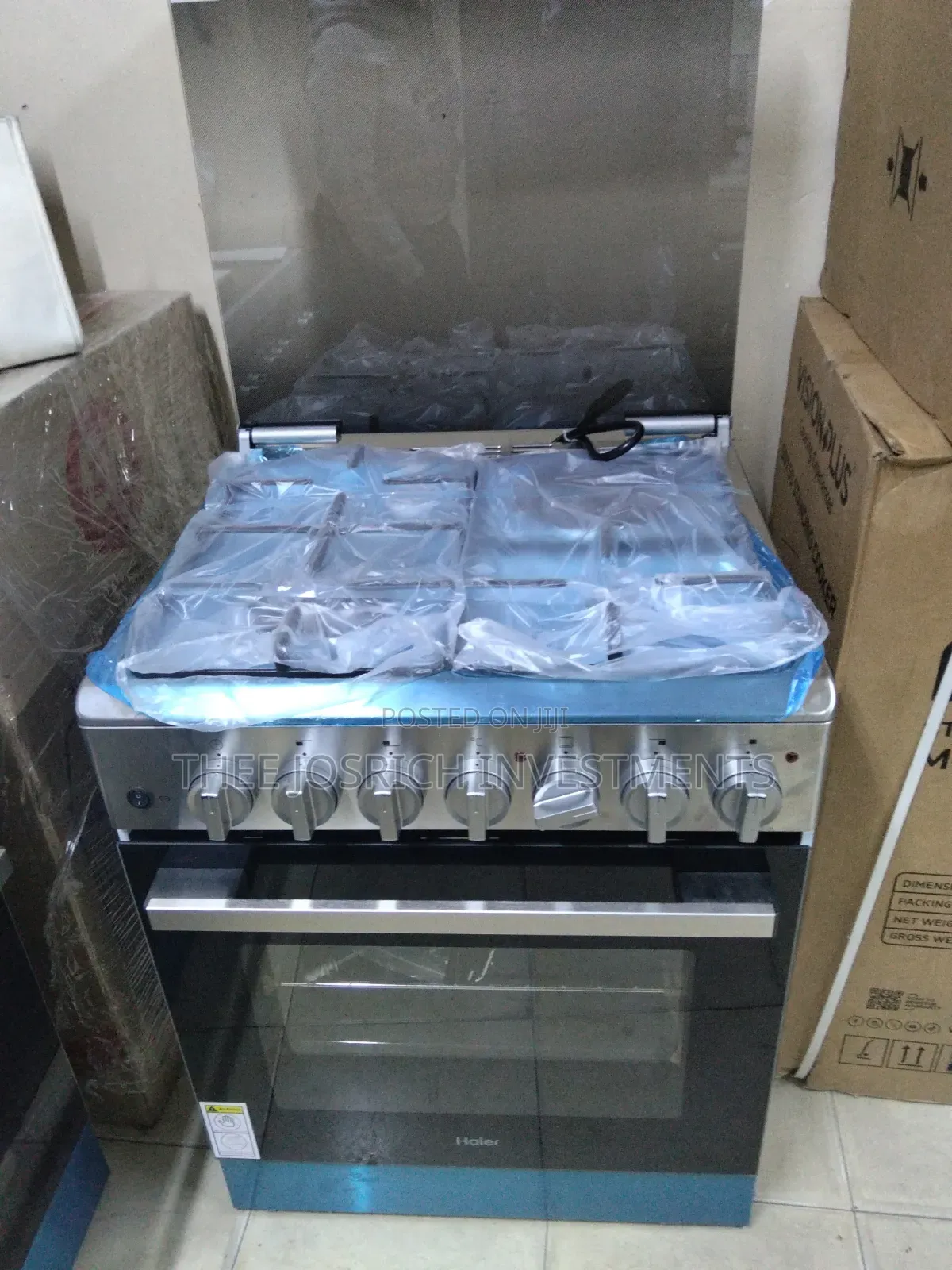 Haier 3+1 Standing Cooker With Gas Leak Detection Size 60 by 60