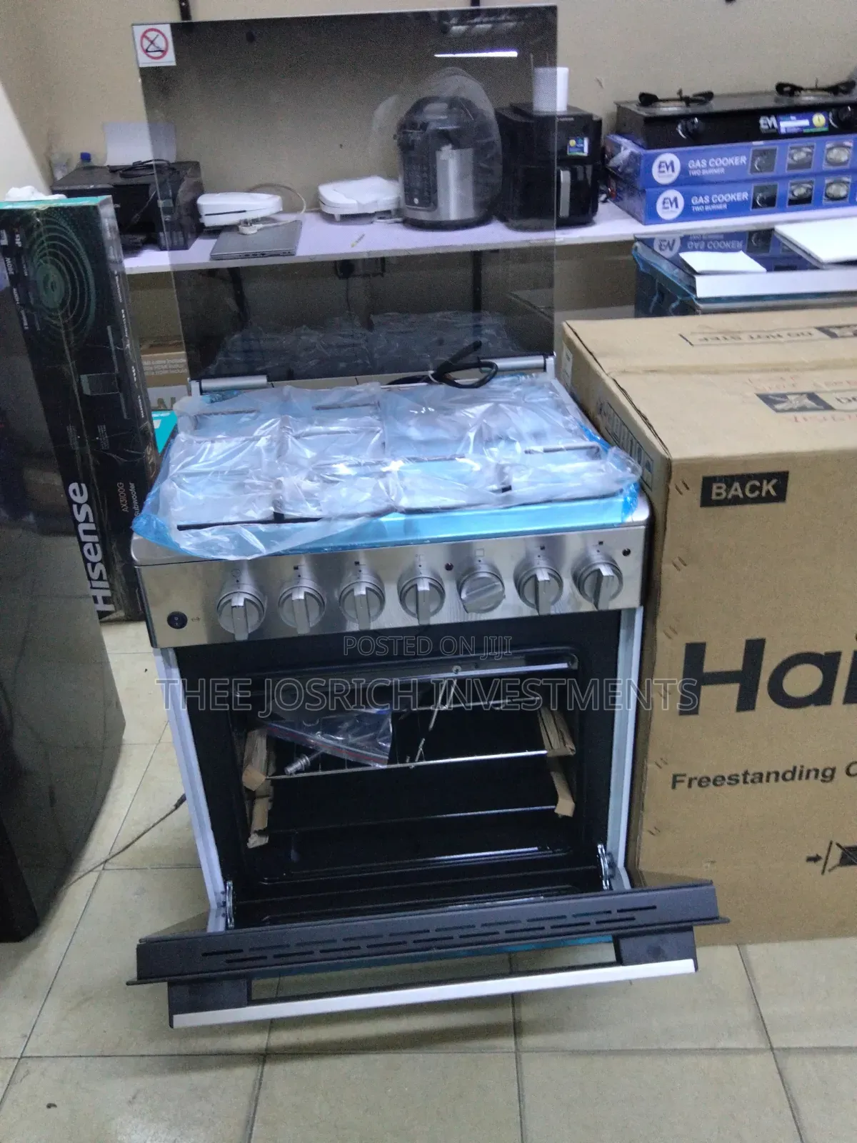 Haier 3+1 Standing Cooker With Gas Leak Detection Size 60 by 60
