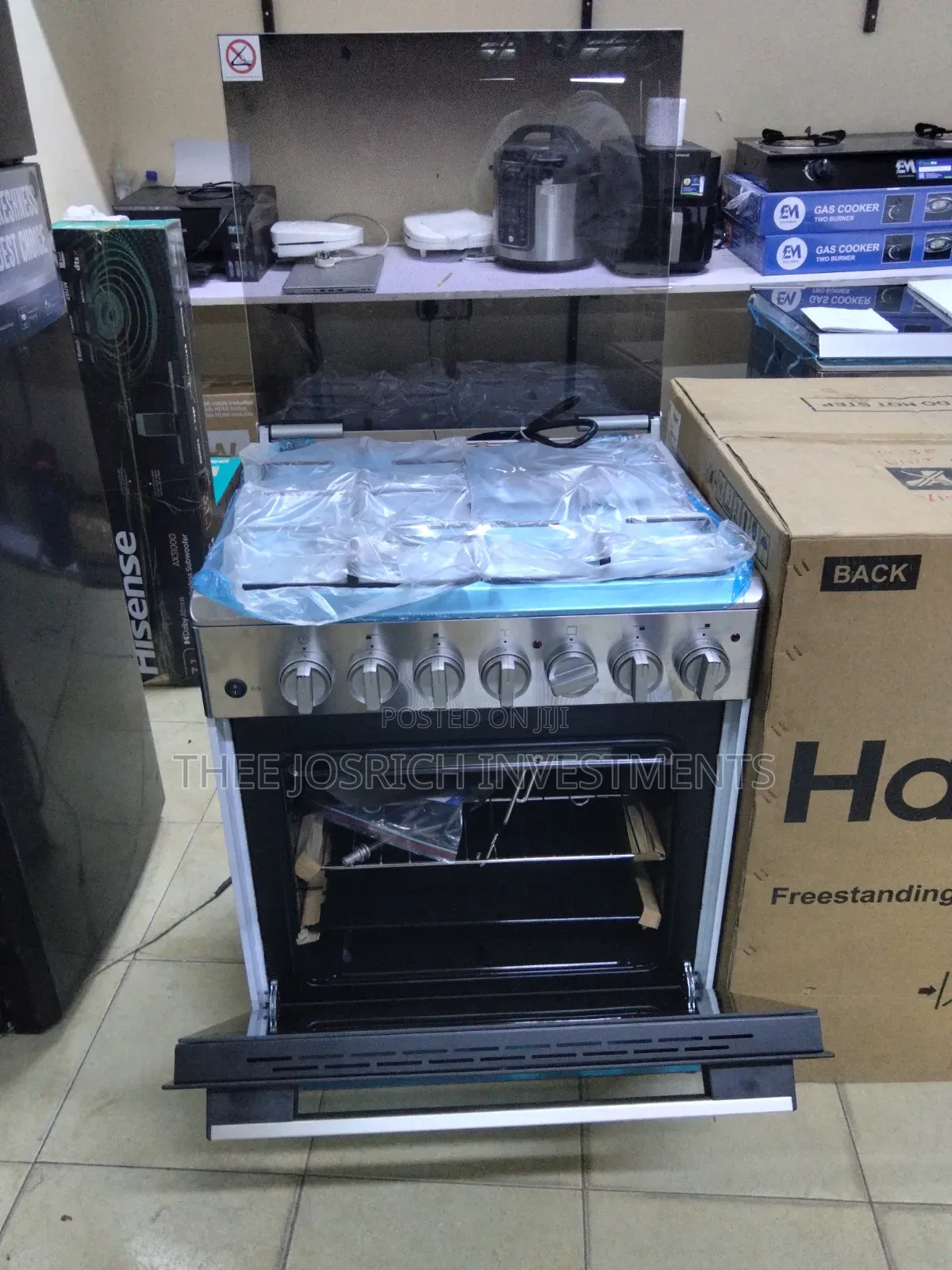 Haier 3+1 Standing Cooker With Gas Leak Detection Size 60 by 60