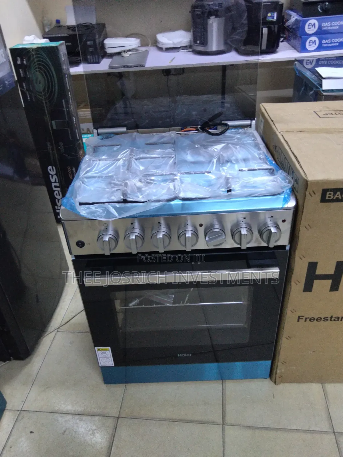 Haier 3+1 Standing Cooker With Gas Leak Detection Size 60 by 60