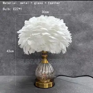 Crystal Feather Lamp Table