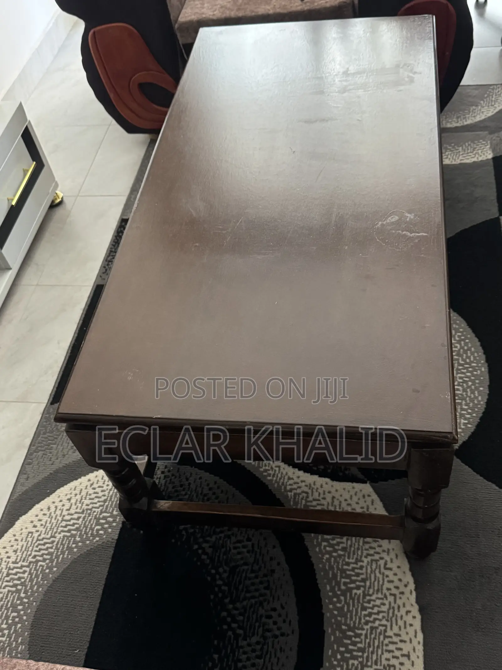 Clean 5-Seater Sofa Set + Solid Wood Coffee Table