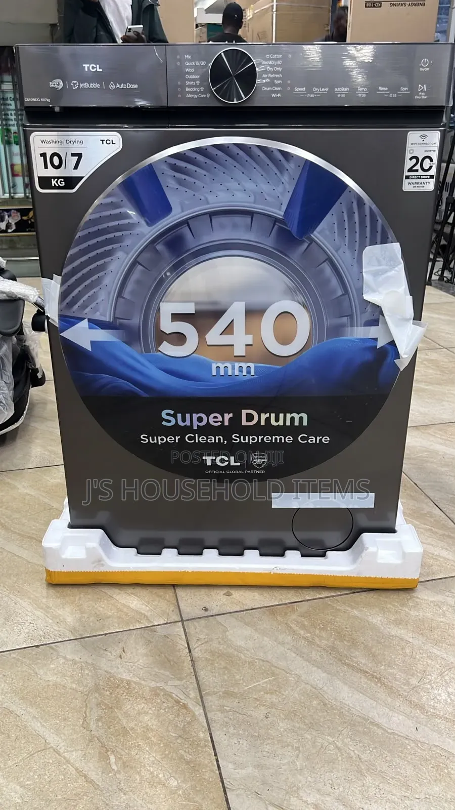 TCL 10/7kg Wash and Dry Front Load