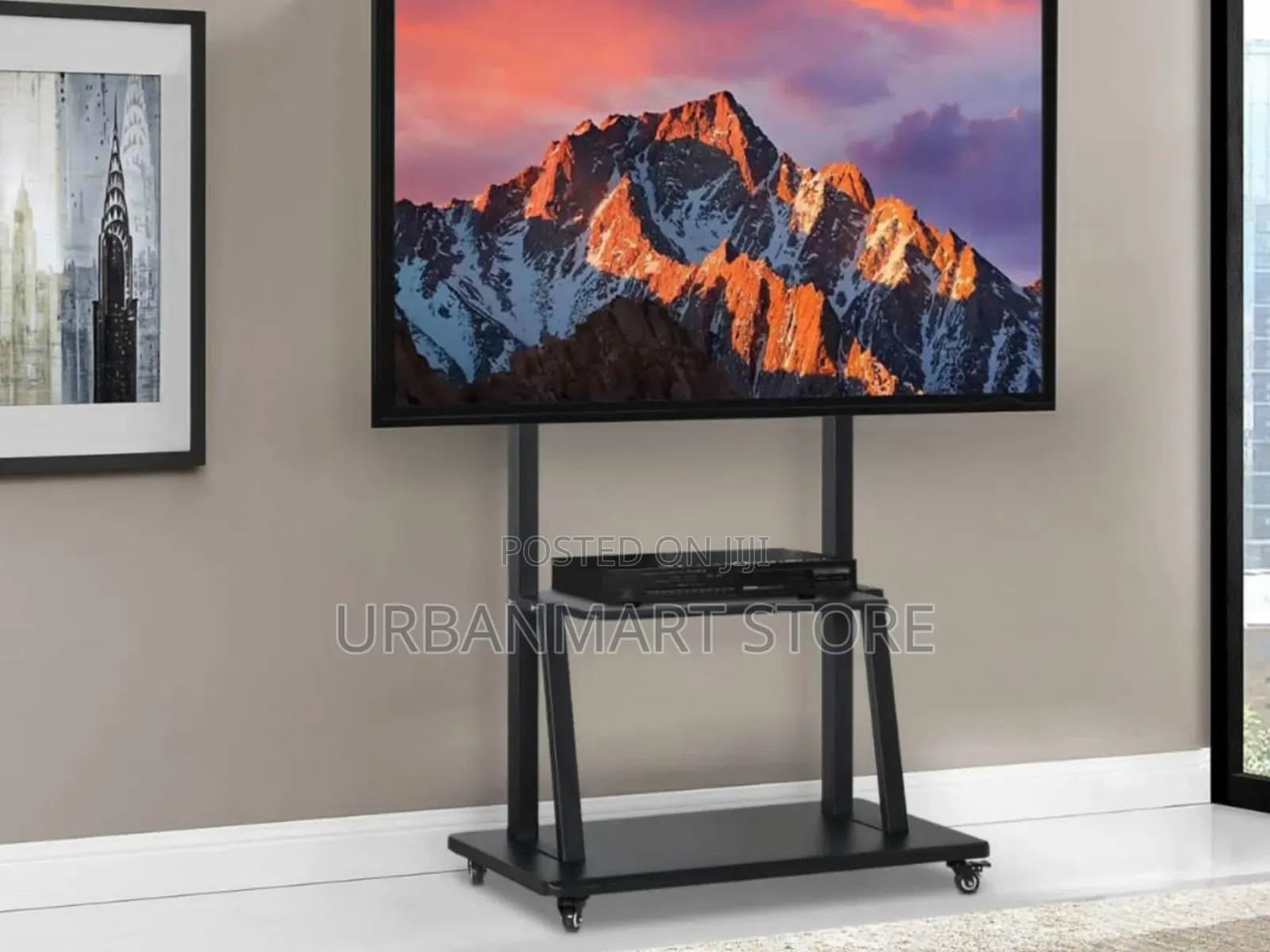 Mobile TV Trolley Stand With Wall Mount 32-75 Inch