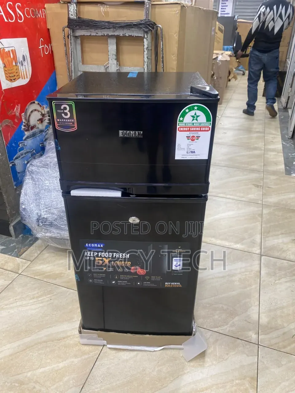 Ecomax 108L Double Door Refrigerator