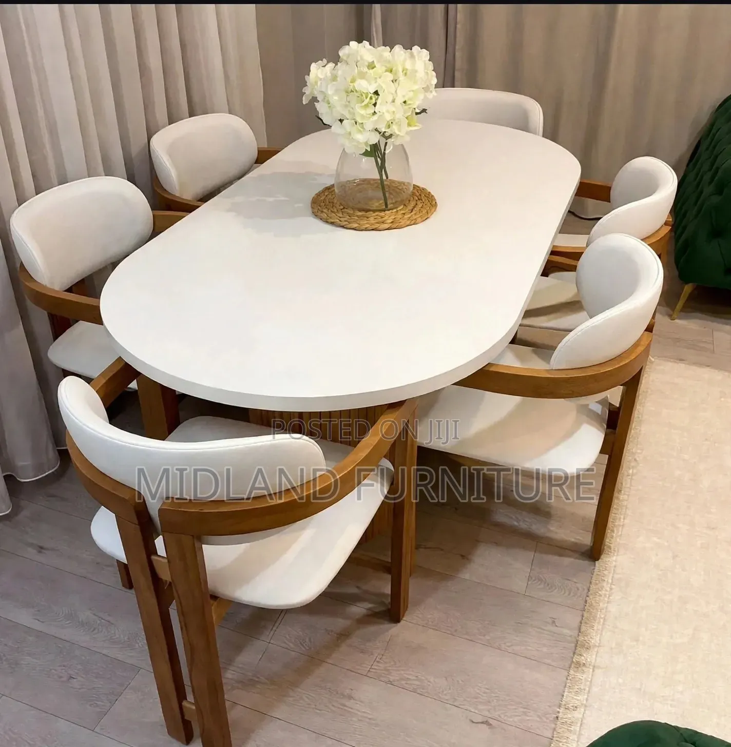 6 Seating Oval Dining Set Available on Order