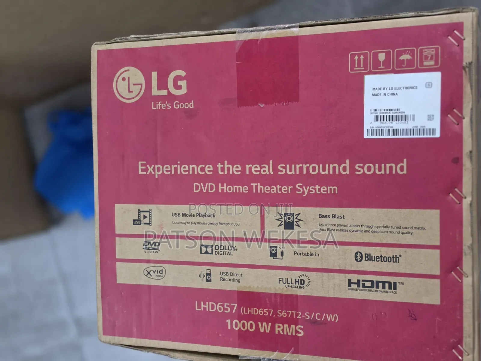 LG LHD657 1000W 5.1Ch DVD Home Theatre System