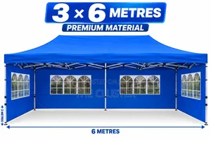 *3×6. Pop Up Gazebo Canopy Tent With 3 Window Side Walls