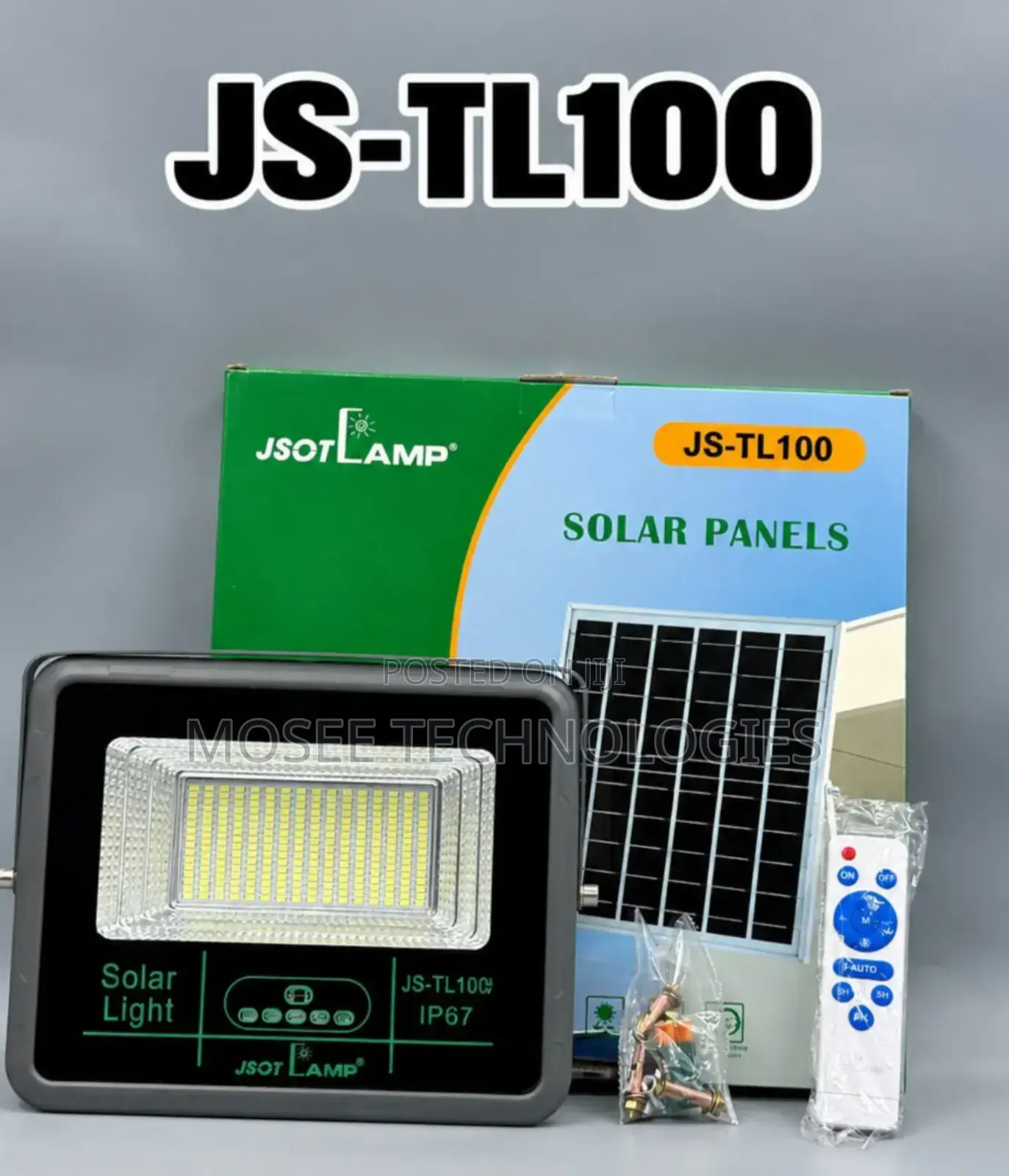 JSOT TL-100W Solar LED Lamp Outdoor Lighting