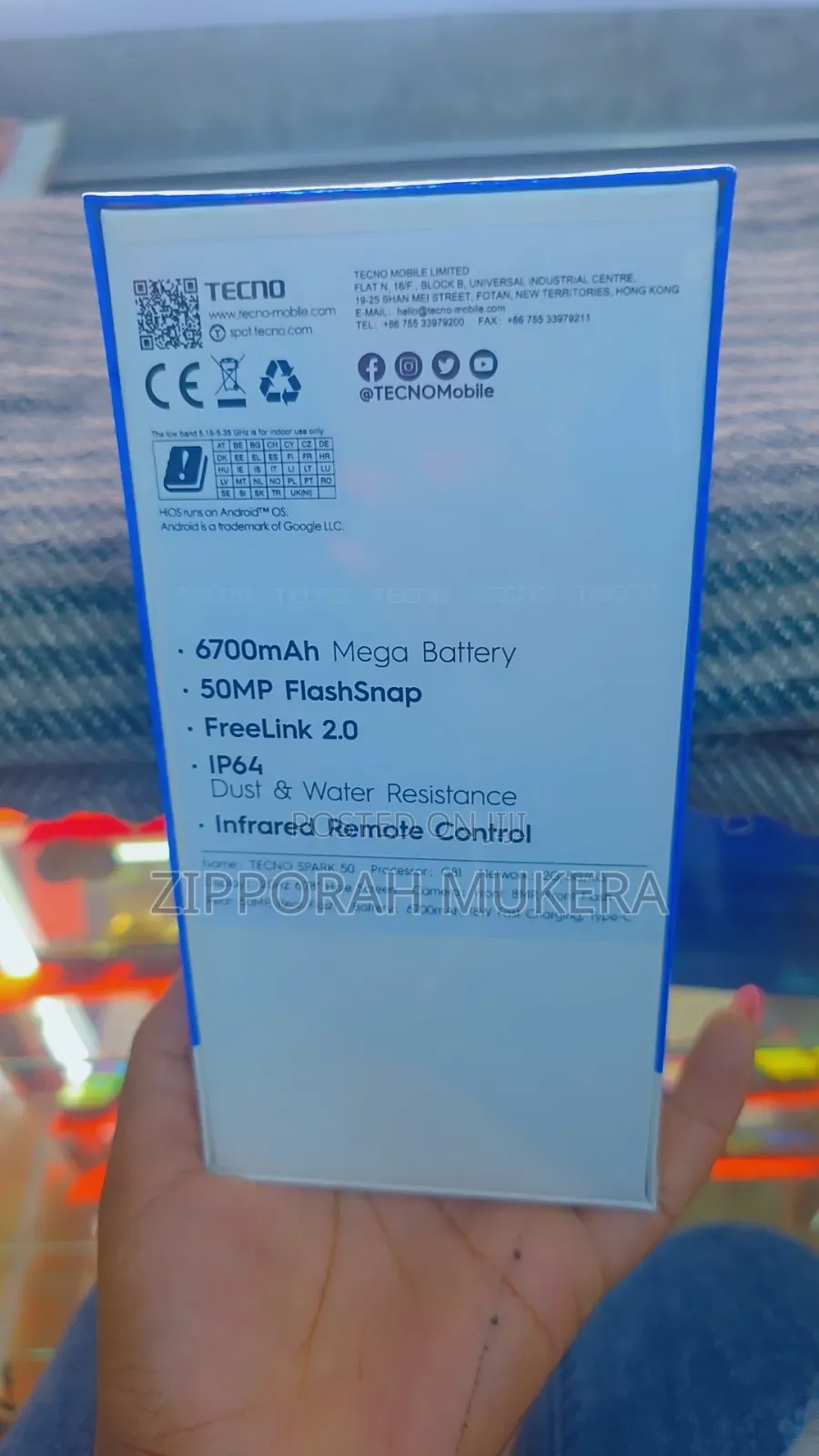 New Tecno Spark 50 128 GB Blue