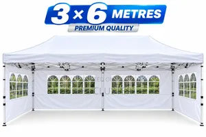 3 by 6 White Gazebo Tent Premium Quality