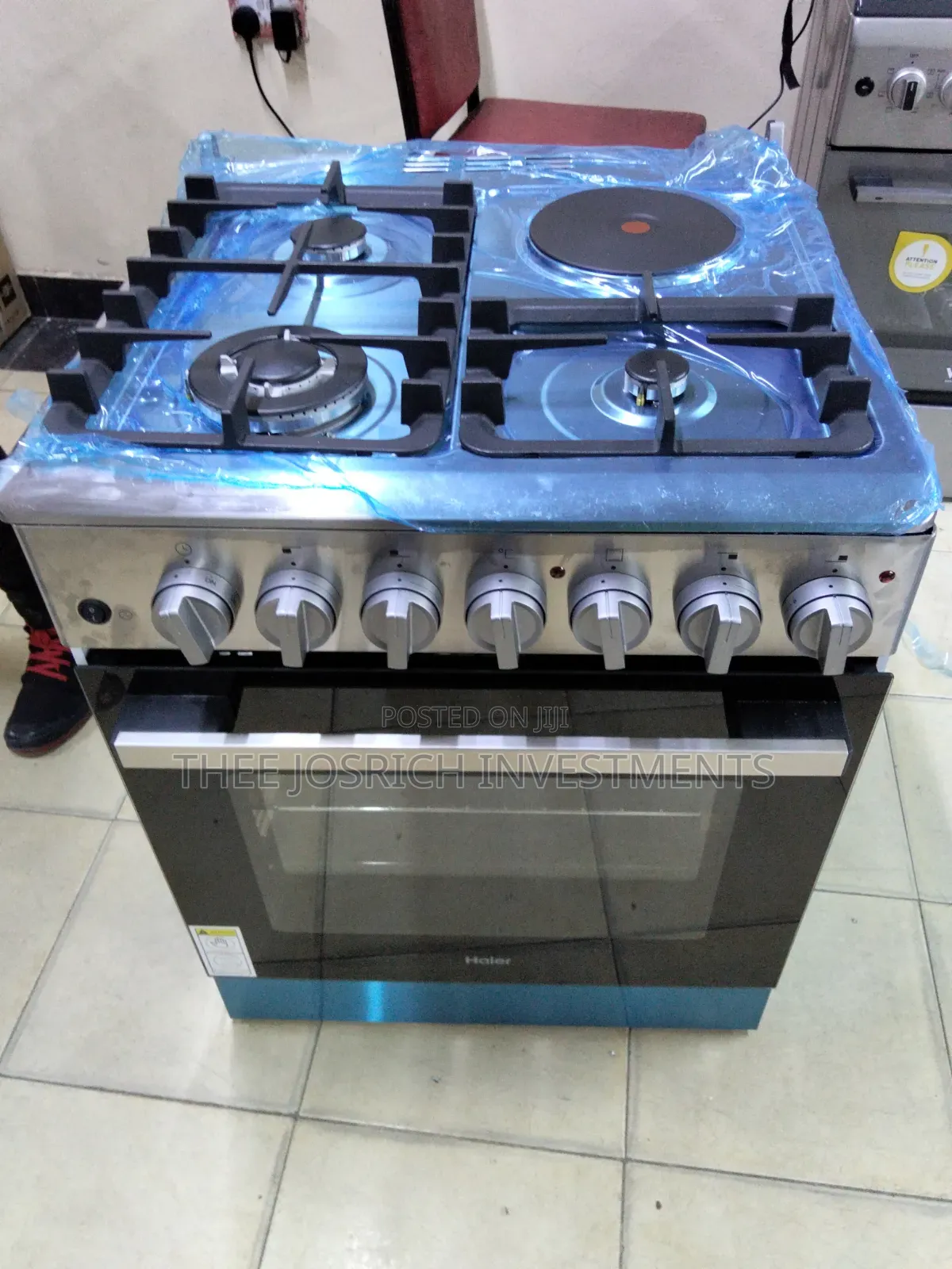 Haier 3 Gas +1 Hot Rapid Plate, Wok Burner Sensors Size 60*60 Cooker