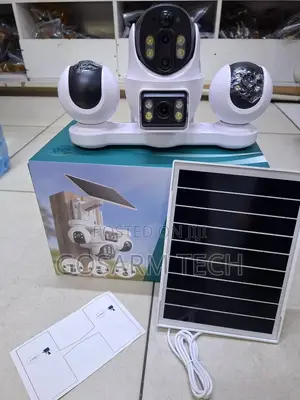 4-Lens 4G Solar PTZ CCTV Camera With Motion Detection Night Vision