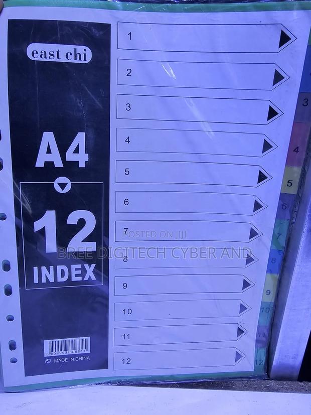 A4 Index File Separators - main view